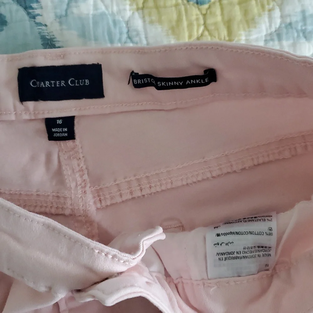 Charter Club Pink Bristol Skinny Ankle Jeans 16 - Picture 3 of 5